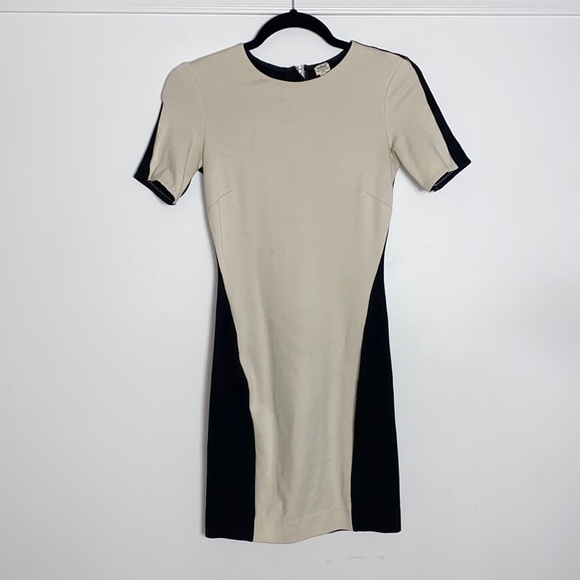 ARITZIA Wilfred mini dress bodycon cream and black Size Small - Picture 3 of 9